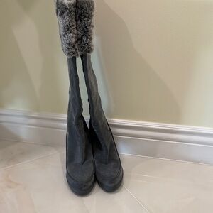 Dior Gray Winter Boots